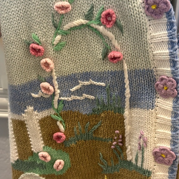 Vintage Artistic Multicolor Women's Cardigan. What a Masterpiece - Picture 9 of 16